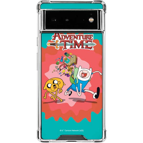 Adult Swim Adventure Time Jake and Finn Google Pixel 6 Clear Case